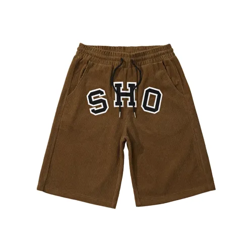SHOOT BRAND Темно-кофейные мужские повседневные шорты