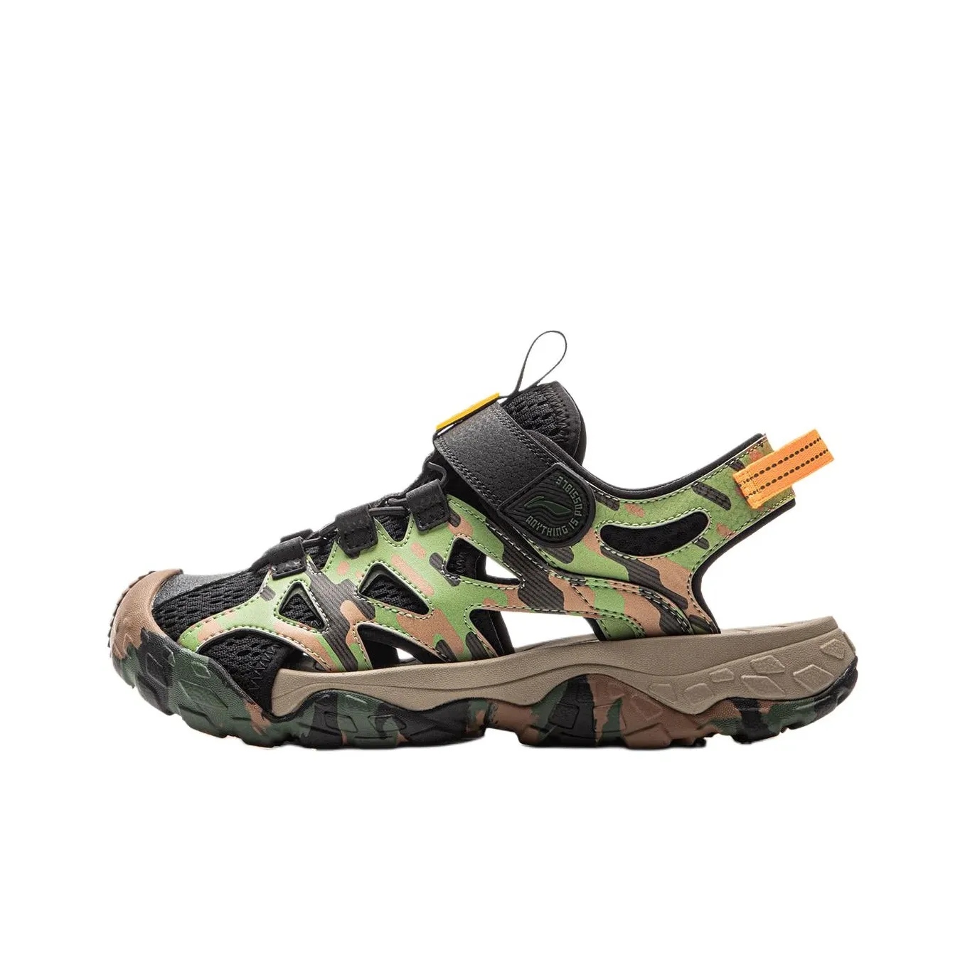 LINING YOUNG На открытом воздухе Противоскользящие Анти-KICK Низкий Топ Детские Сандалии Черный Зеленый Подростки