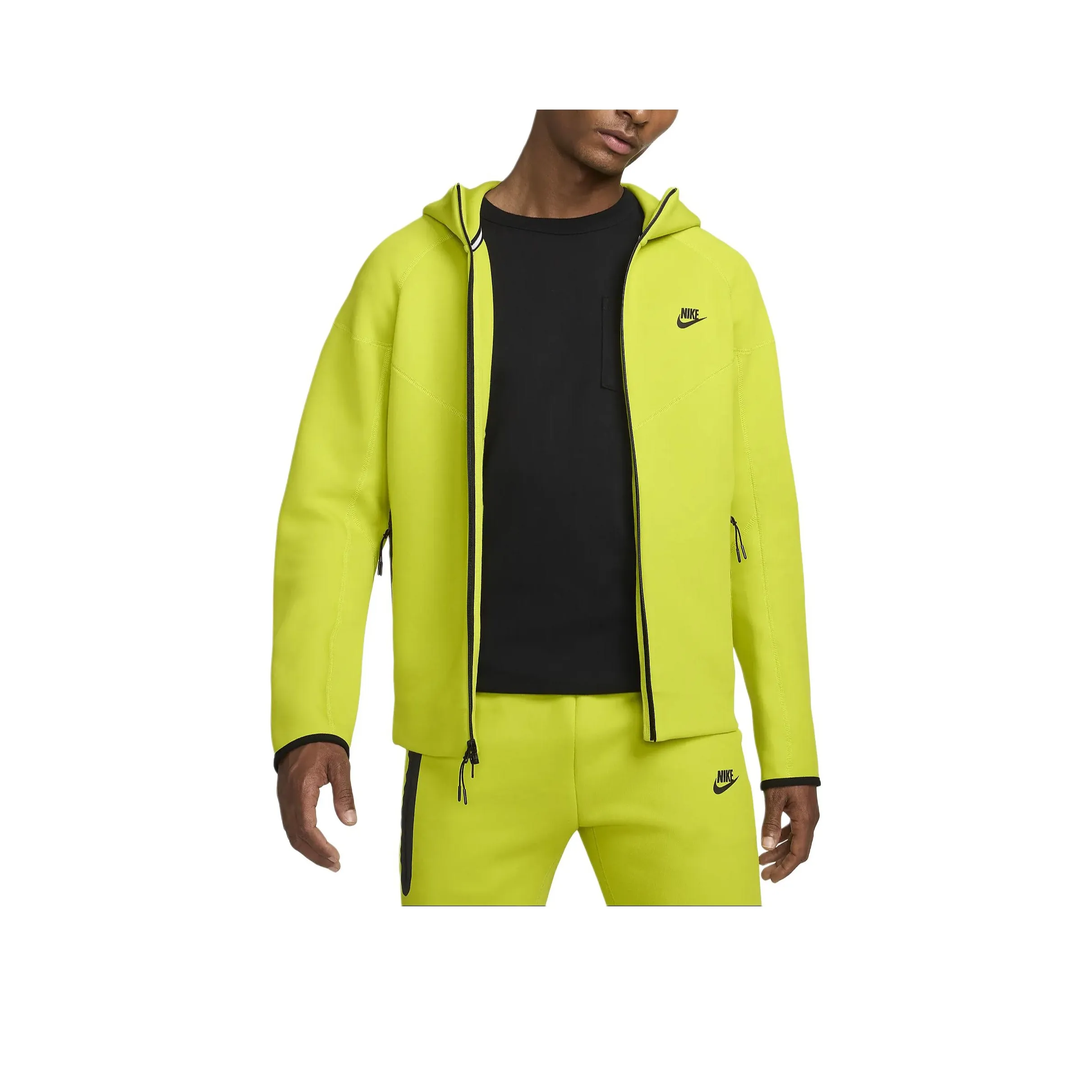 Nike Sportswear Tech Fleece Jackets Men Bright Cactus Color/Black