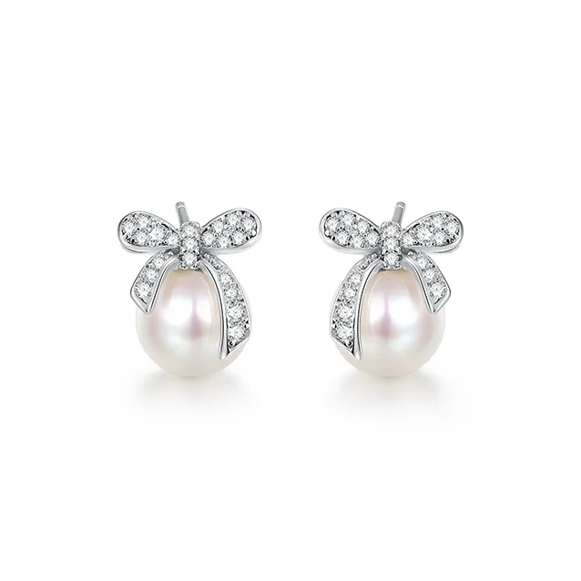 Mokinggran Pearl Stud Earrings Women's