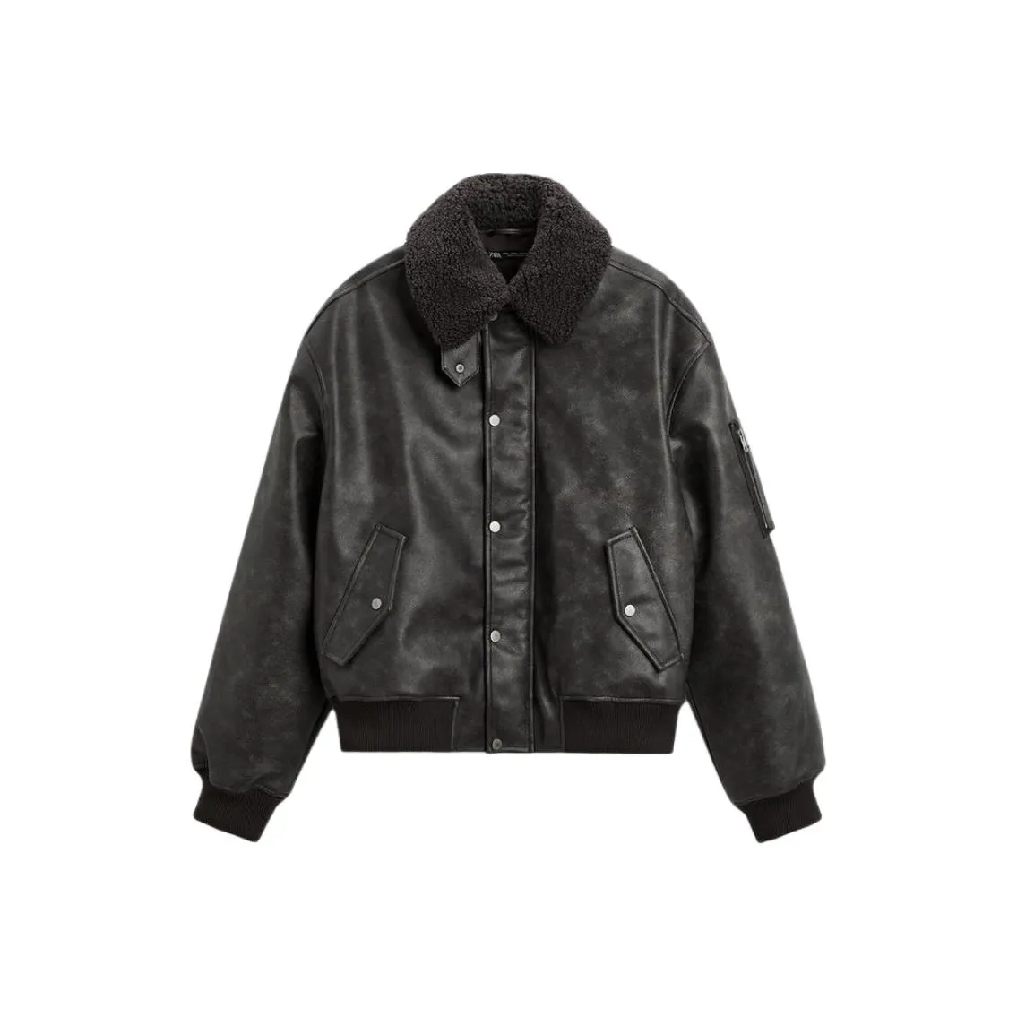 ZARA Leather Jacket Men's Brown