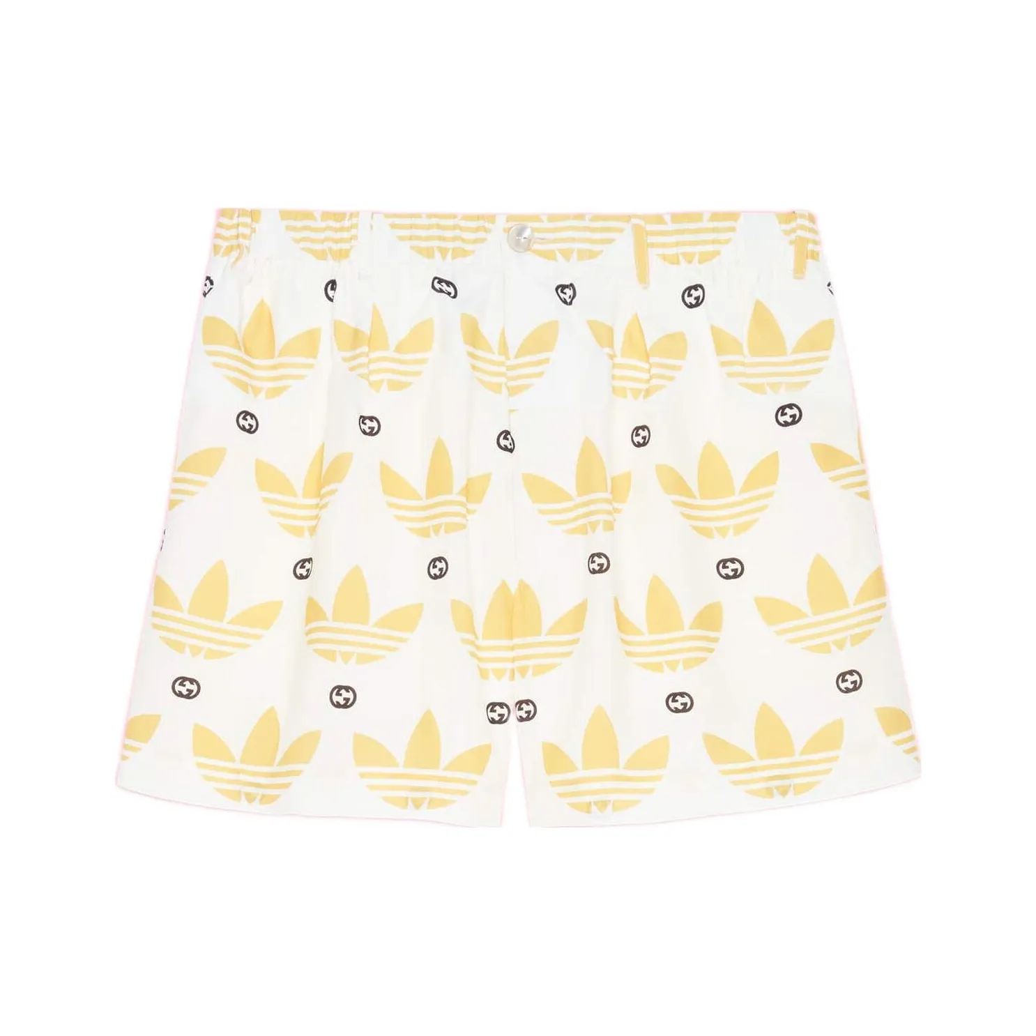 GUCCI X Adidas Trefoil Print Shorts