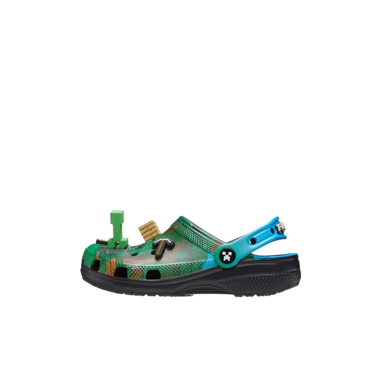 Crocs Minecraft Slip-resistant Abrasion-resistant Low Top Children's Sandals Green Children's