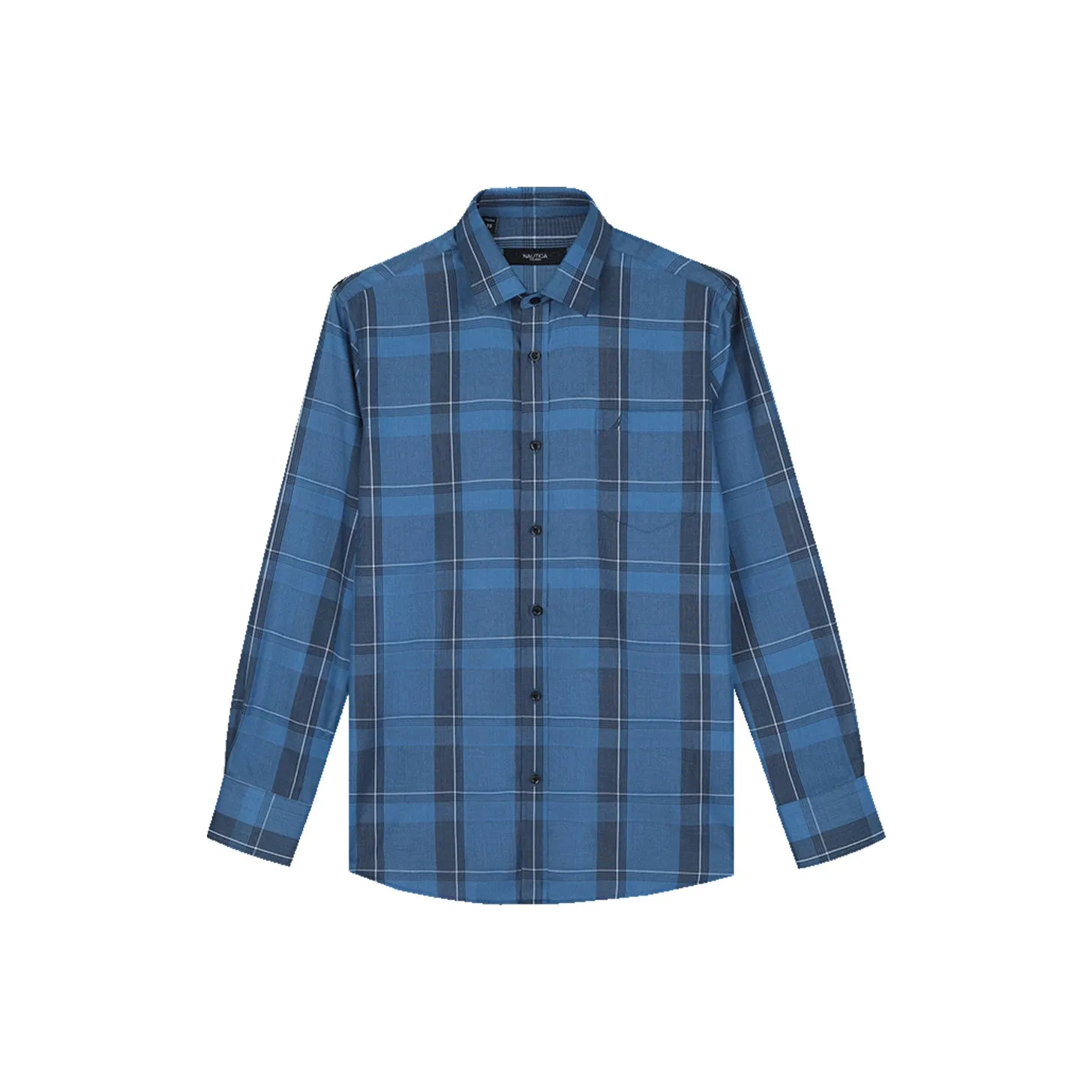 NAUTICA TAILORED Рубашка Мужская Синяя Клетка