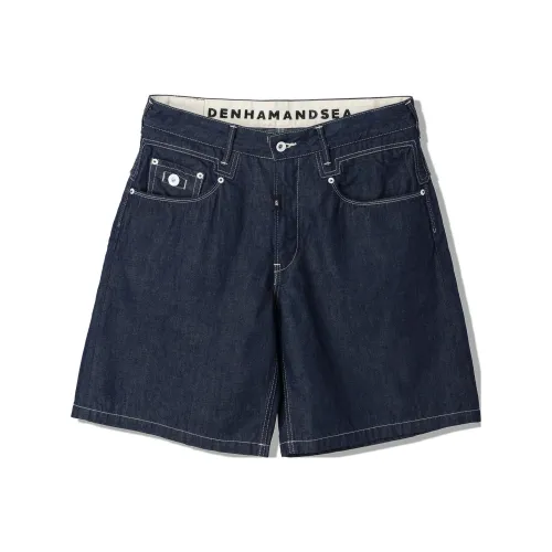 DENHAM × Wind And Sea SS23 Co Branded SERIES Индиго Унисекс Джинсовые шорты