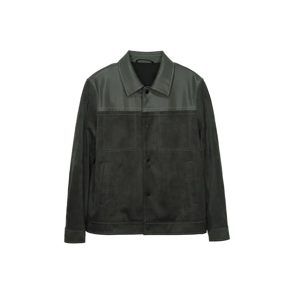 MOST Серый Мужская Кожаная Куртка