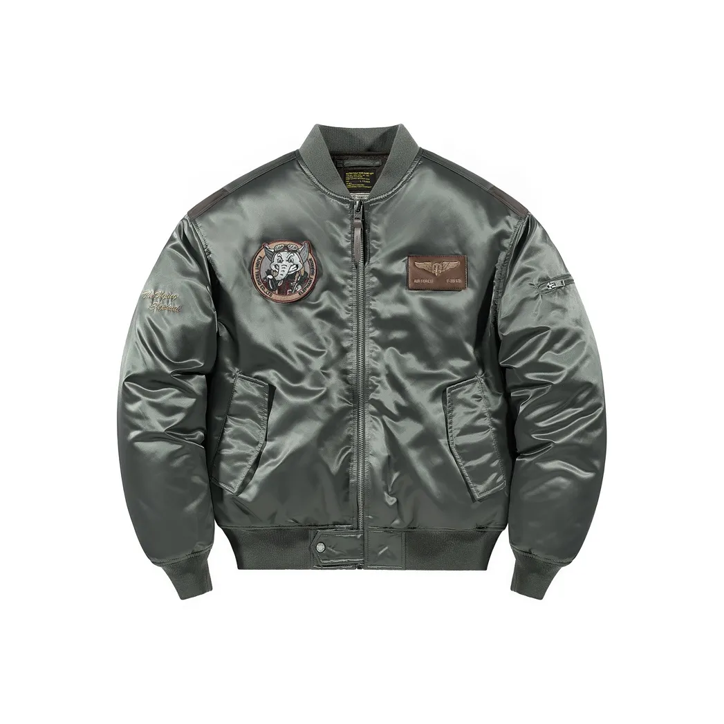 VIP Хлопковый пуховик Унисекс Серый Зеленый