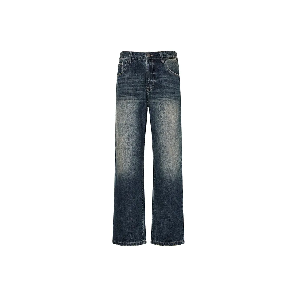 GTRG Винтажные синие унисекс джинсы