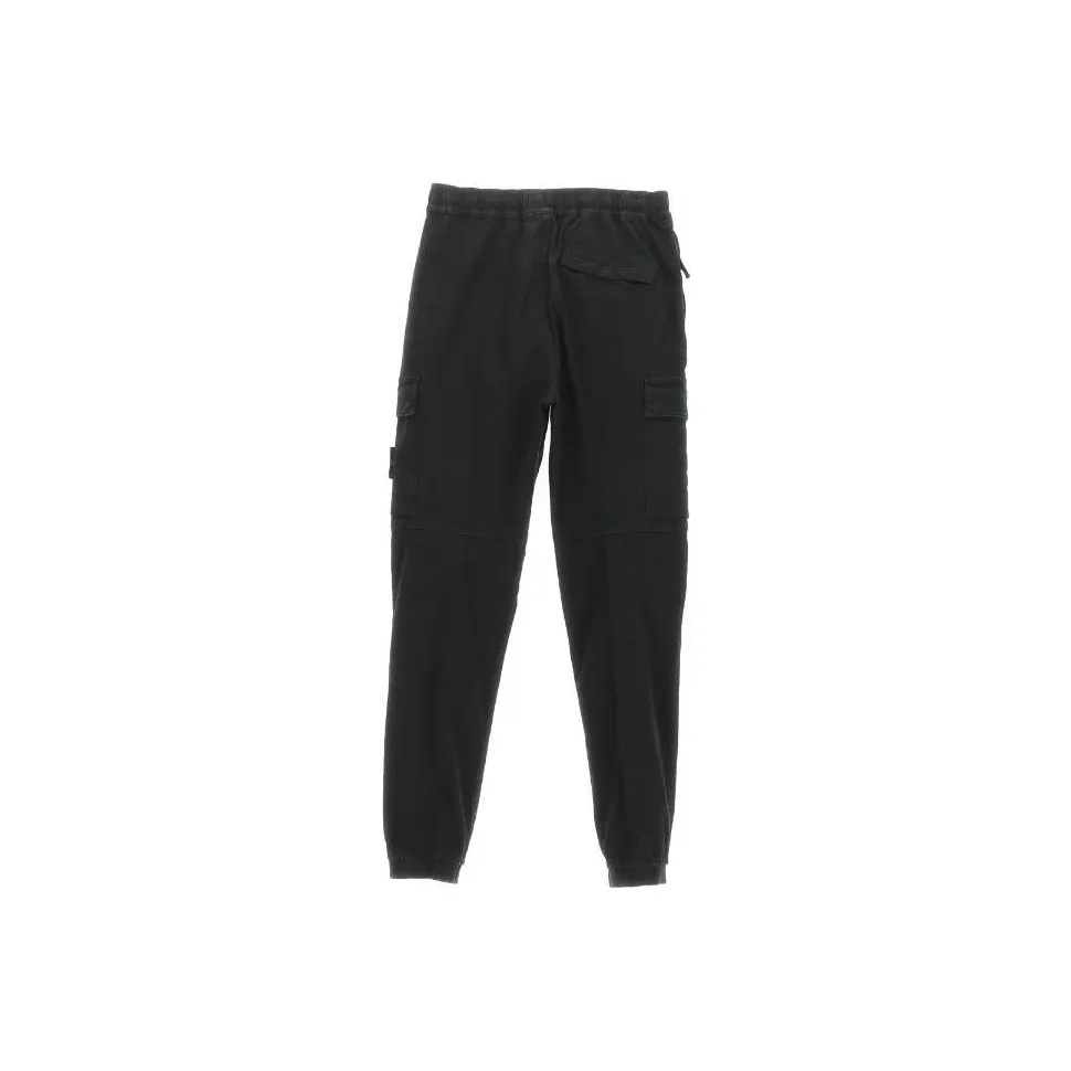 STONE ISLAND Logo Patch Tapered Cargo Trousers