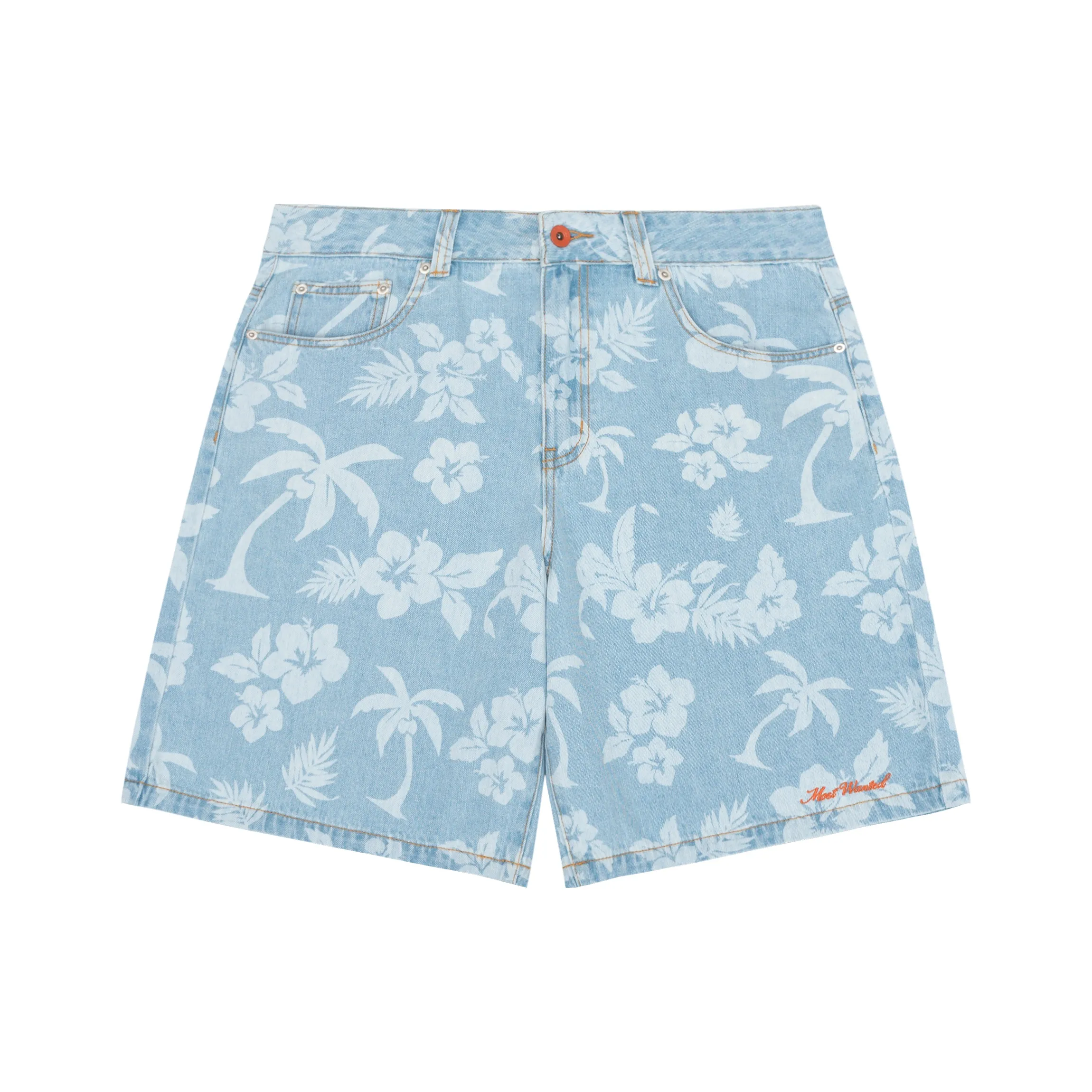 MostwantedLab Denim Shorts Unisex Washed Blue