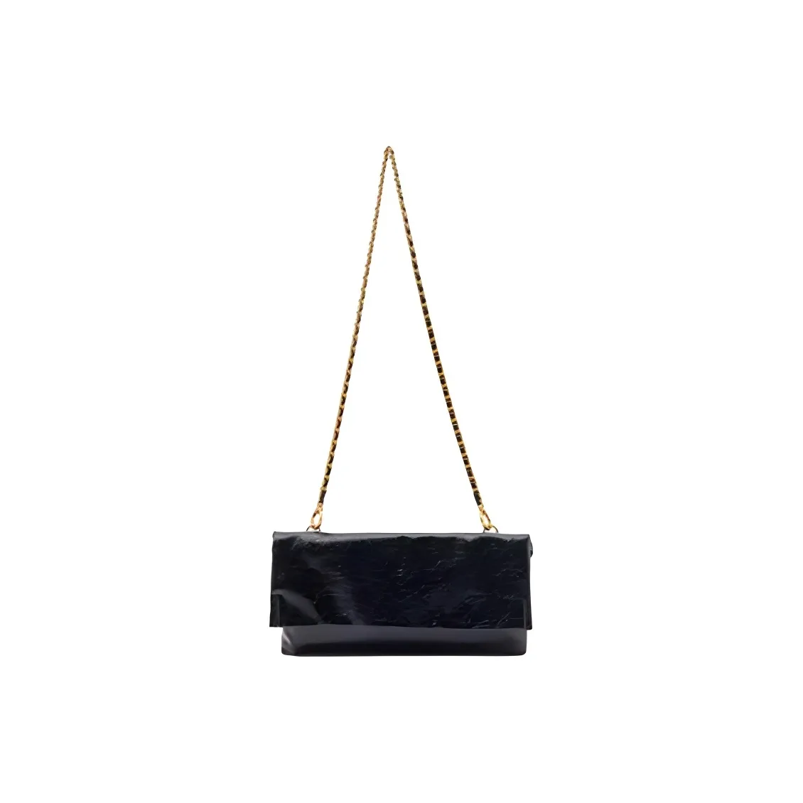 BOB ORE BLUE COLLECTION Patent Leather, Cow Leather Crossbody Bag, Shoulder Bag Tubas Women's Black