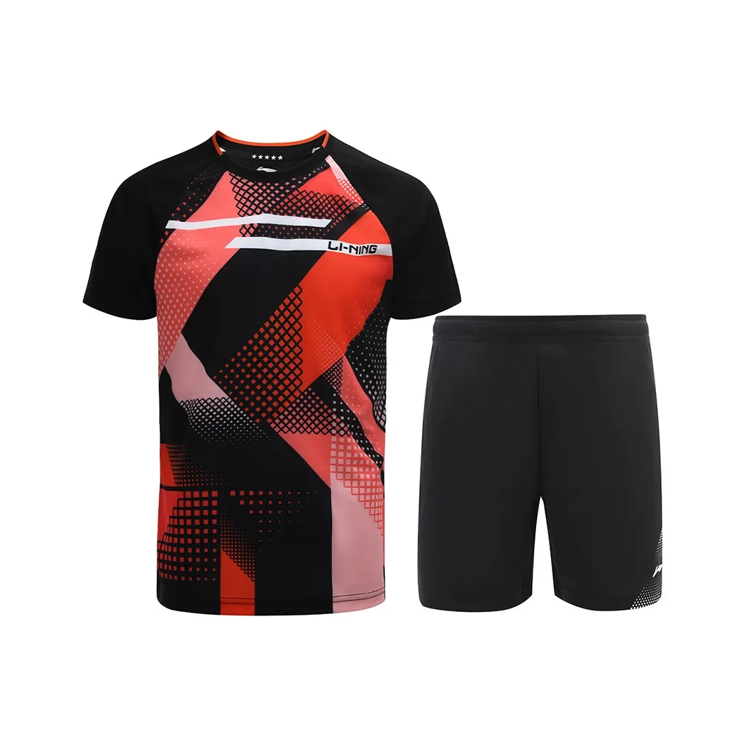 Лайнер Повседневная Спортивная Одежда Мужская Черный Красный