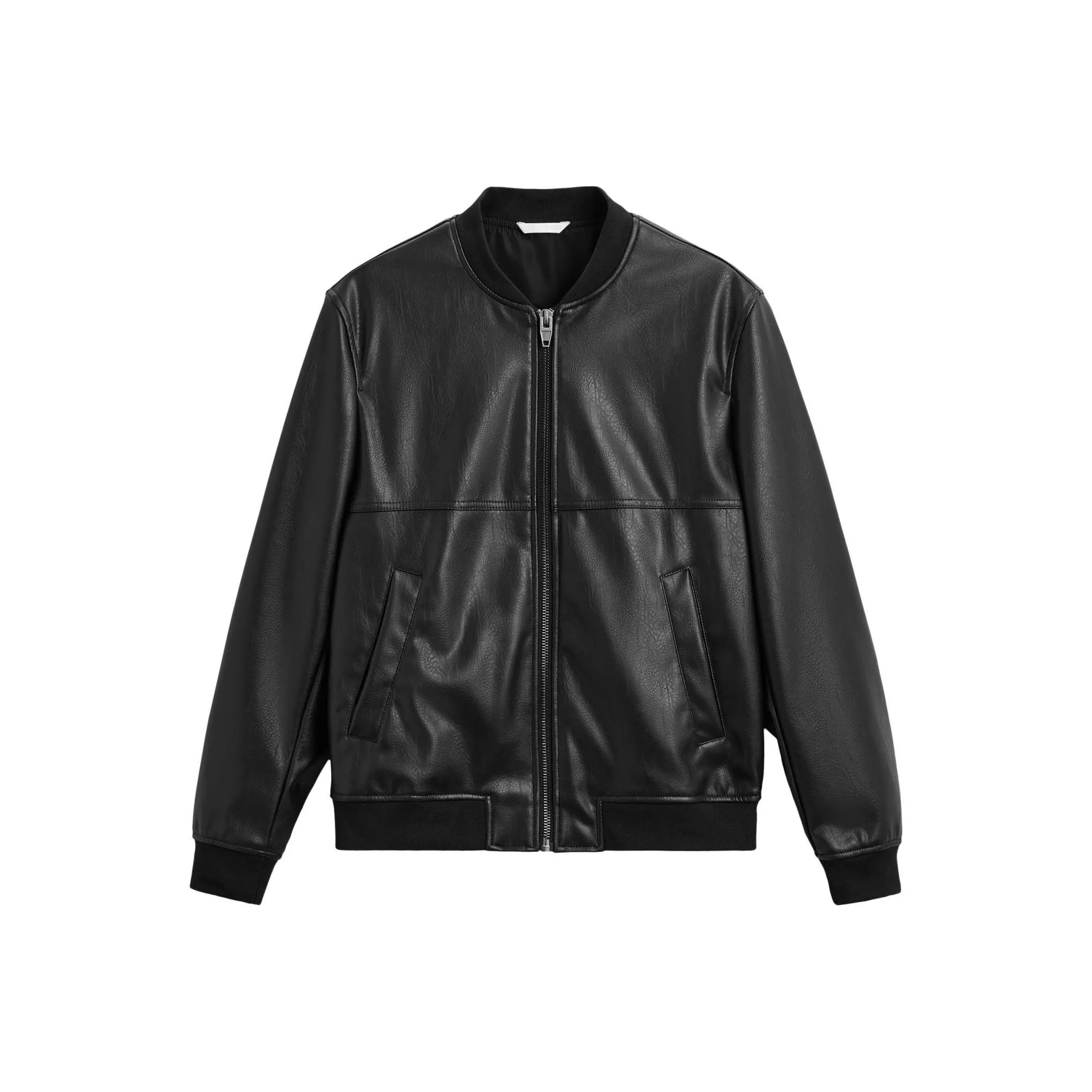 ZARA Leather Jackets Men Black