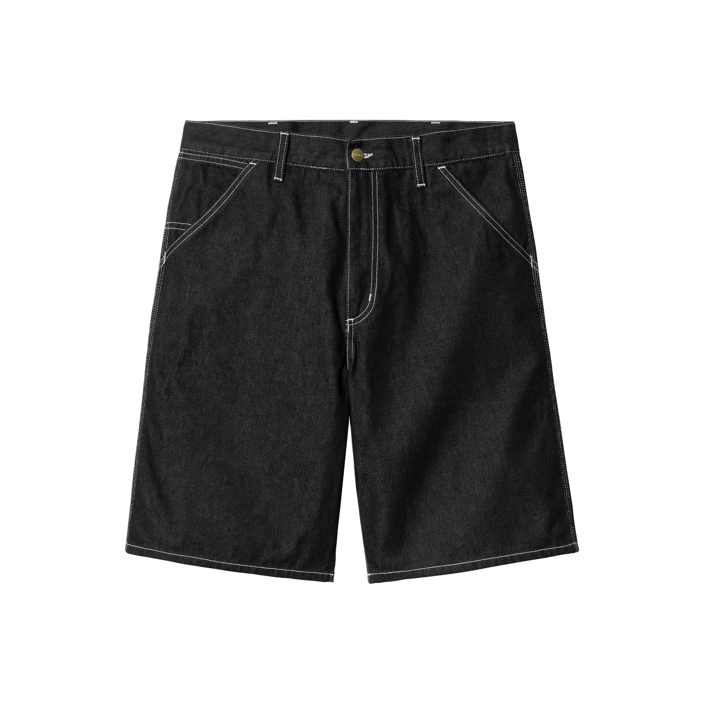 Carhartt WIP SS24 Simple Короткие Джинсовые Шорты Мужские Черные