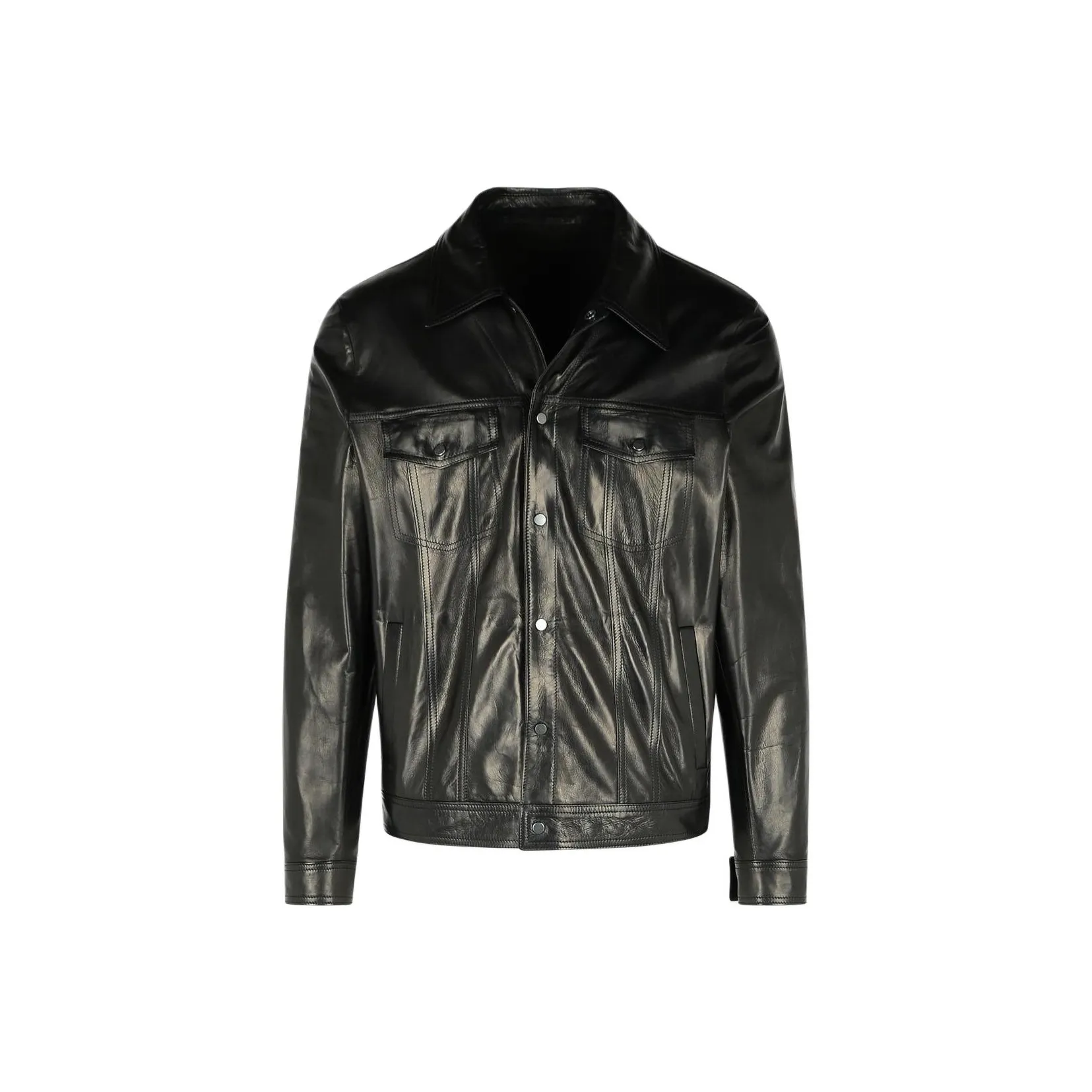 SALVATORE SANTORO Leather Shirt Jacket