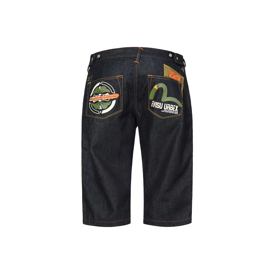 EVISU Denim Shorts Men's Denim Blue