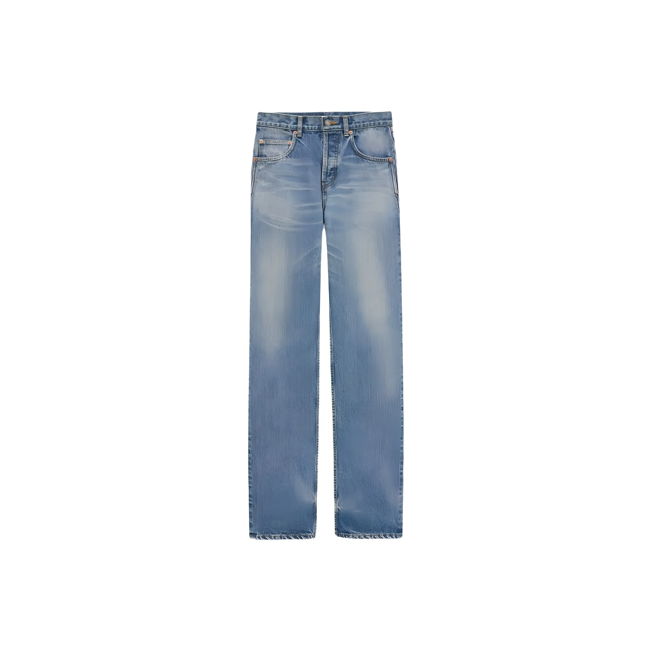 SAINT LAURENT Mid Straight Baggy Denim Jeans