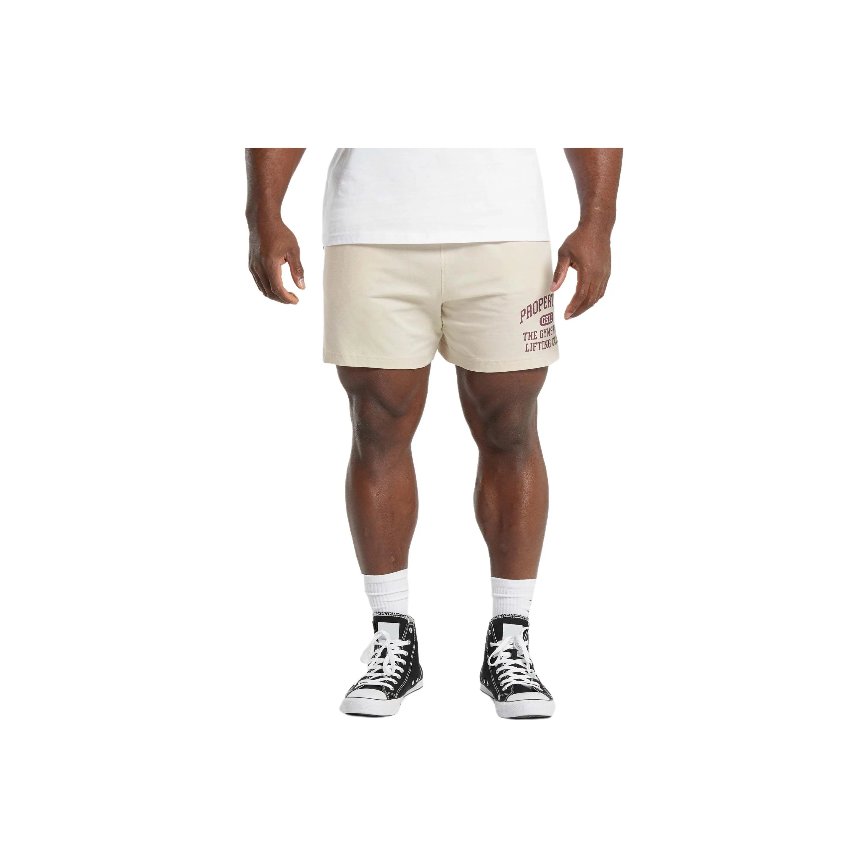 GYMSHARK Легкий Джерси Шорты Повседневные шорты Мужские Бежевые