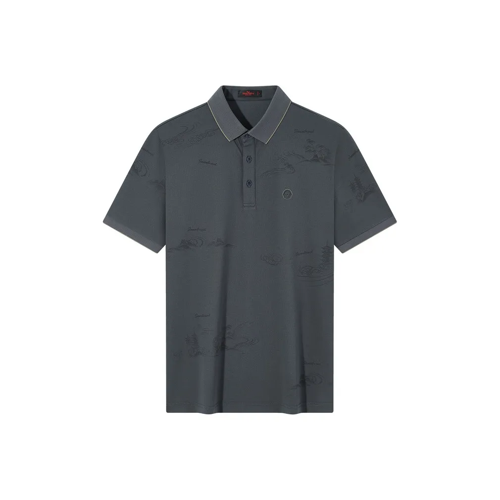 SEVEN Поло Мужское Угольно-Серый