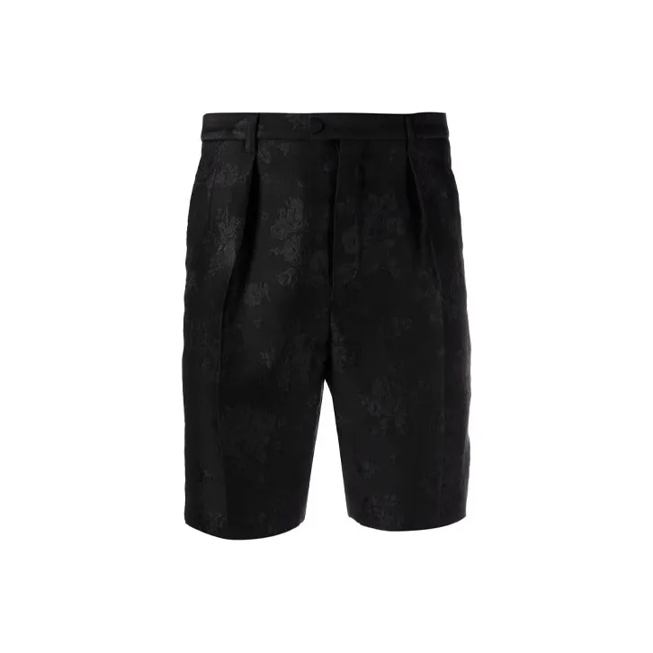 SAINT LAURENT High Waist Jacquard Shorts