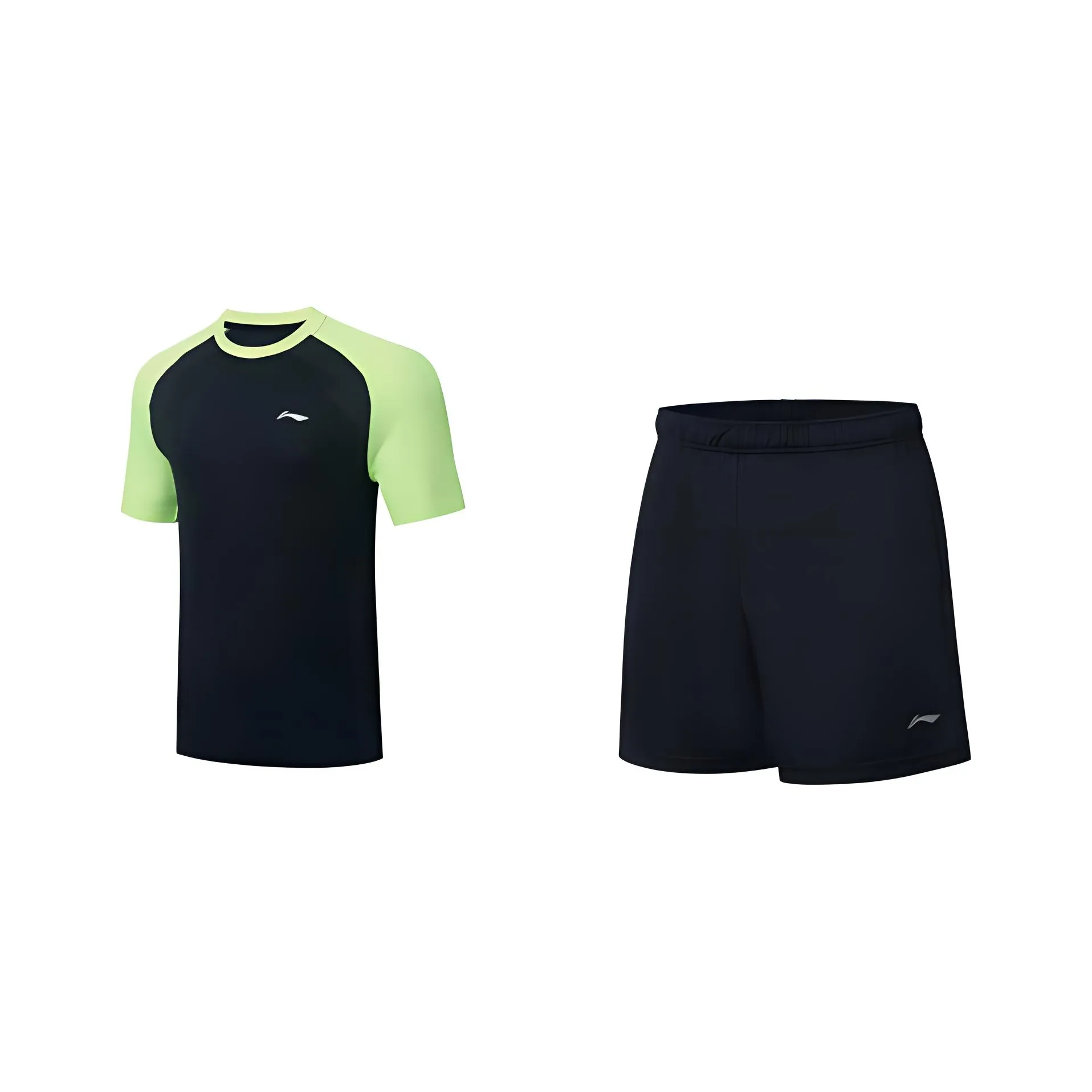 Подкладка для настольного тенниса одежда наборы мужской черный + неоновый желтый зеленый