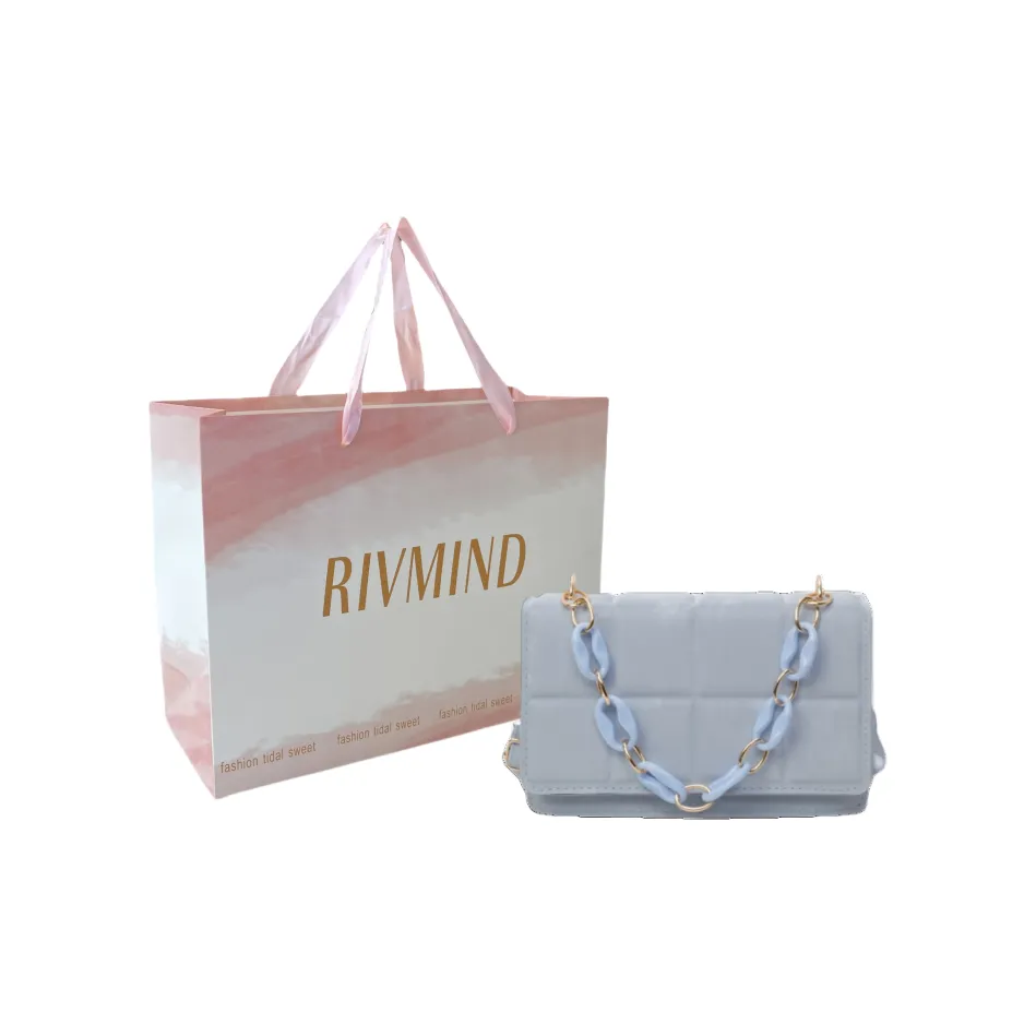 RIVMIND ПУ (полиуретан) Сумка через плечо Одно плечо Женская Экрю Серебристый Черный Розовый Синий