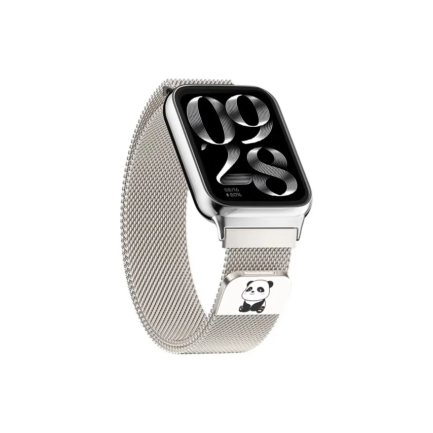 FZRT Ремешок Xiaomi Красный Бежевый Совместимость Металл Миланский 130-220 мм