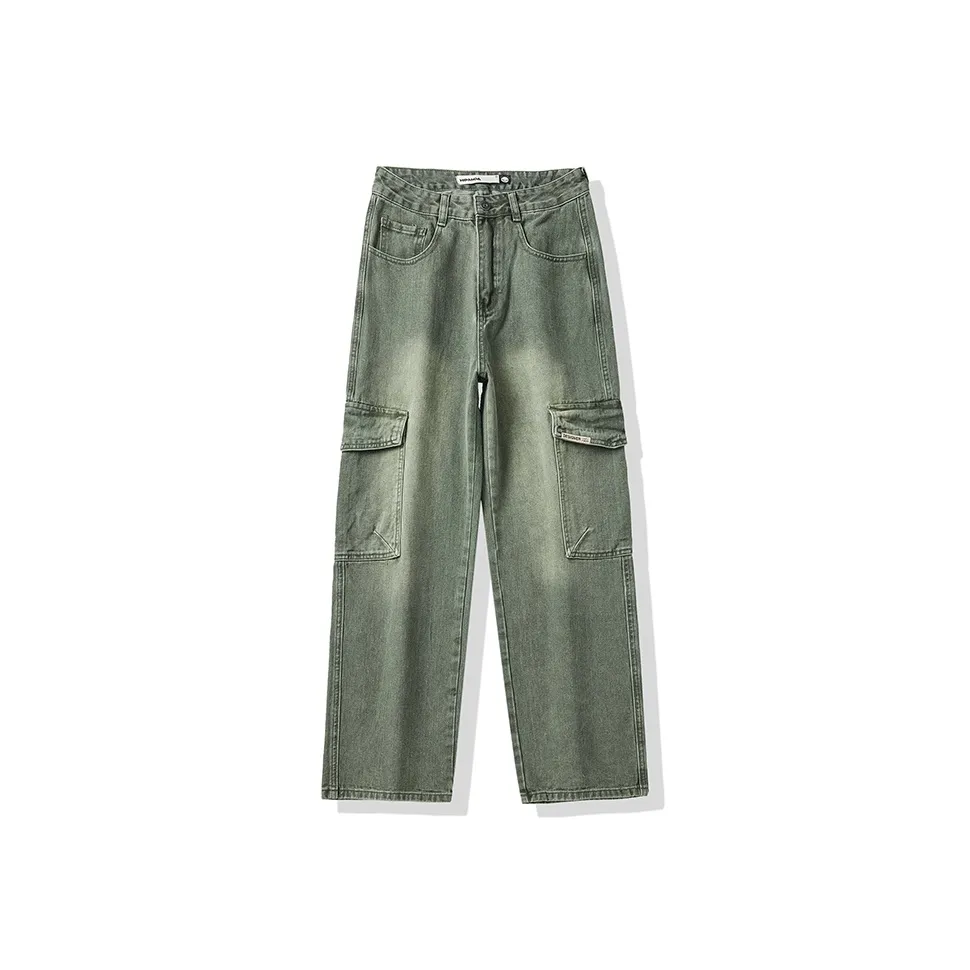 HIPANDA Jeans Men's Vintage Green