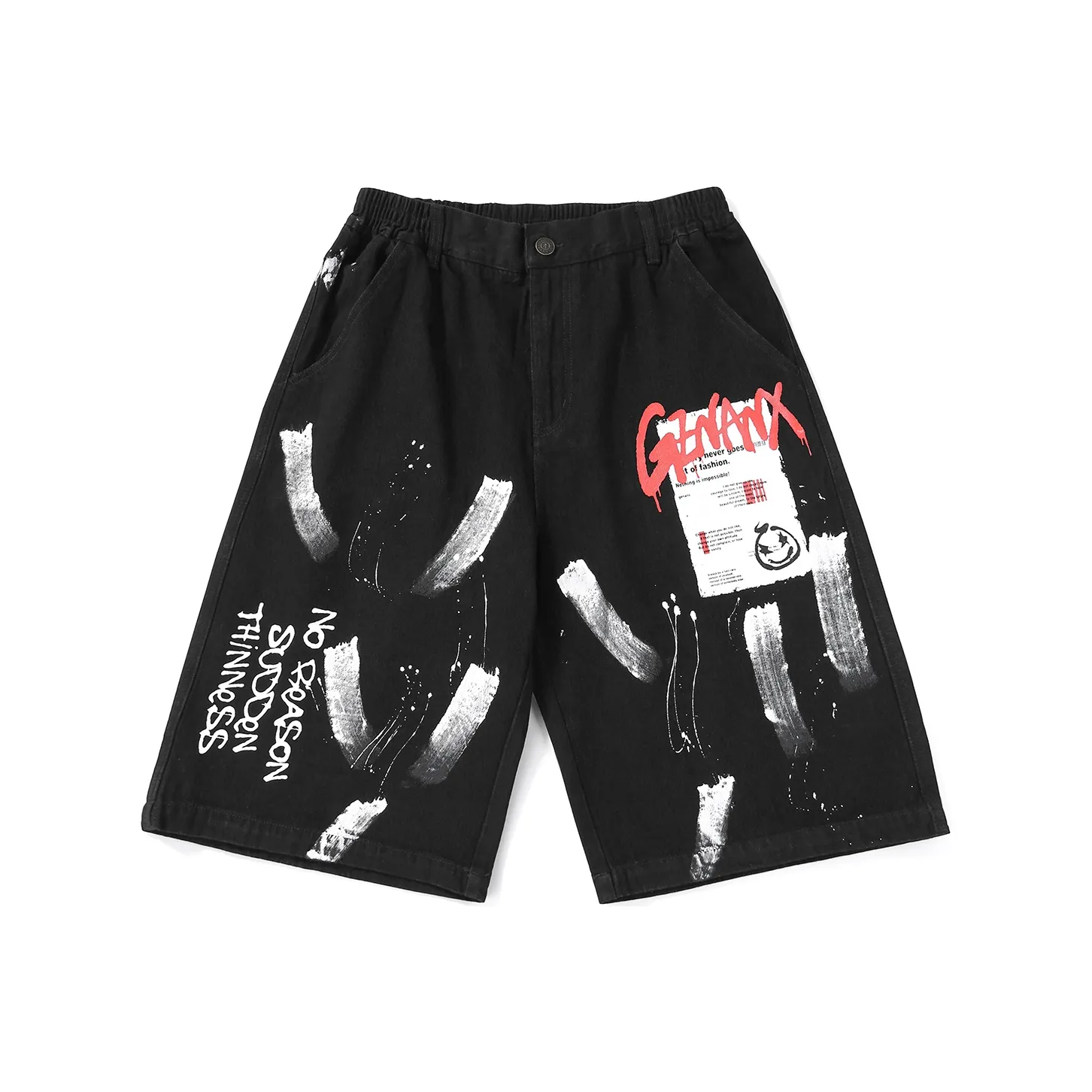 GENANX Loose Fit Shorts Unisex Black