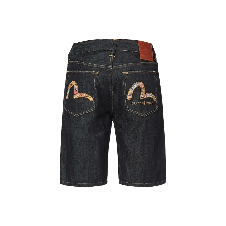 EVISU Джинсовые шорты Мужские Джинсовый синий