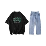 의류 세트 (블랙+라이트 블루)
