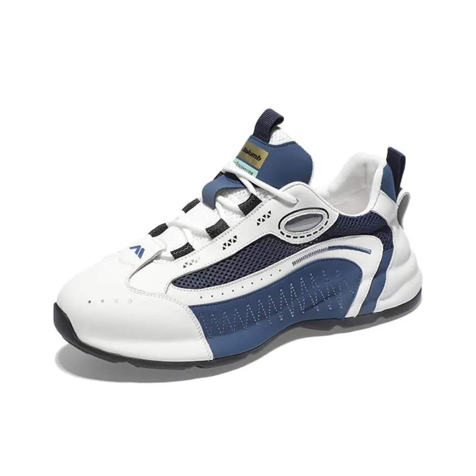 KOLUMB Slip Прочный Дышащий Легкий Низкий Топ Повседневный Мужской Белый Синий