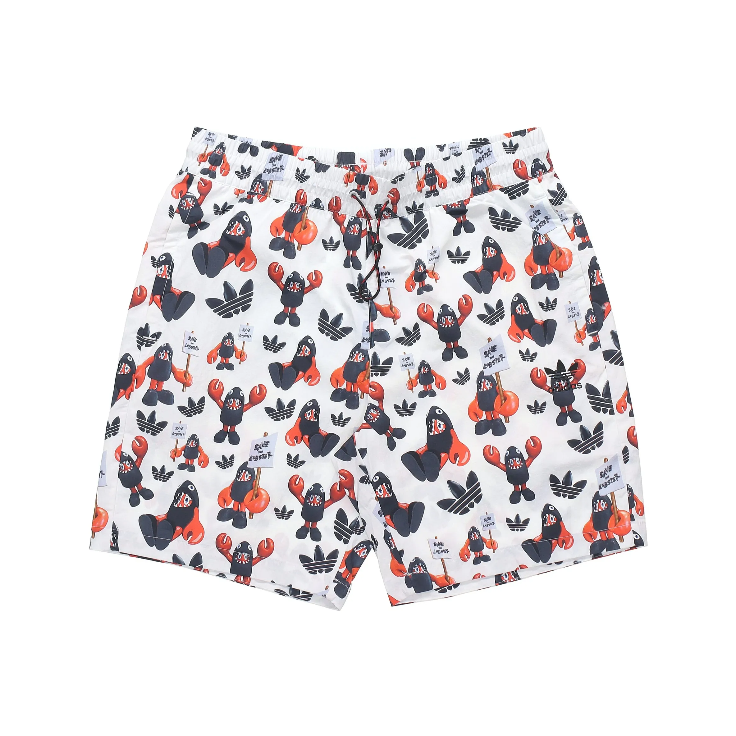 adidas originals X Philip Colbert Save The Lobster Shorts White