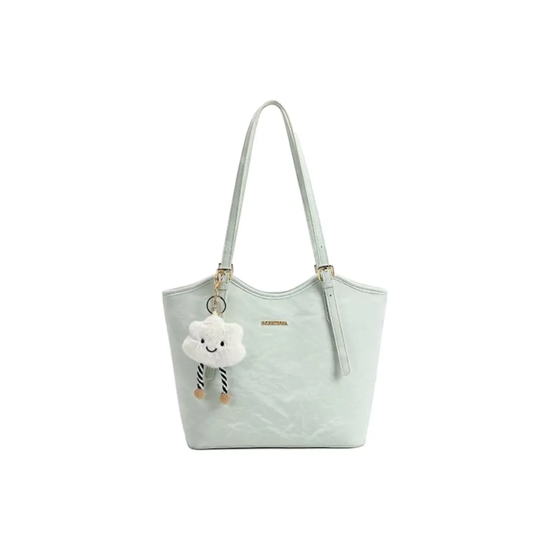 SHORT HAIR GIRL PU Tote Bag, Shoulder Bag Regular Women's Grass Green