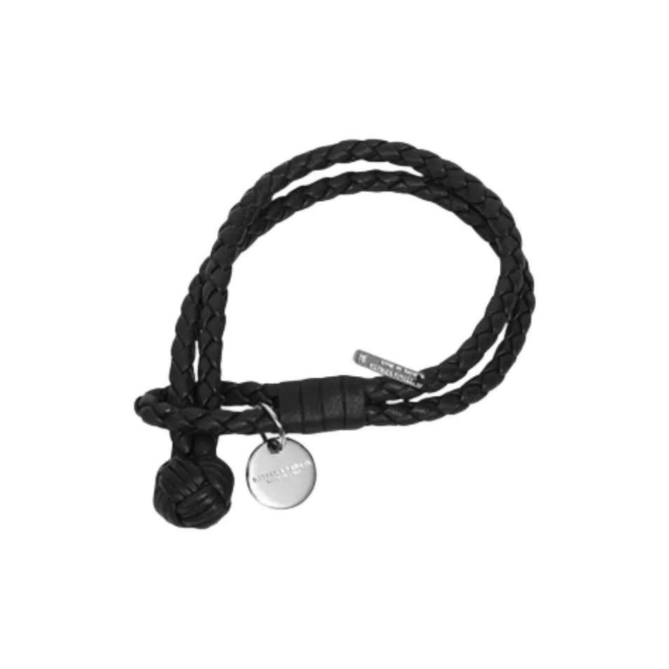Bottega Veneta Nappa Leather Bracelets Unisex Black