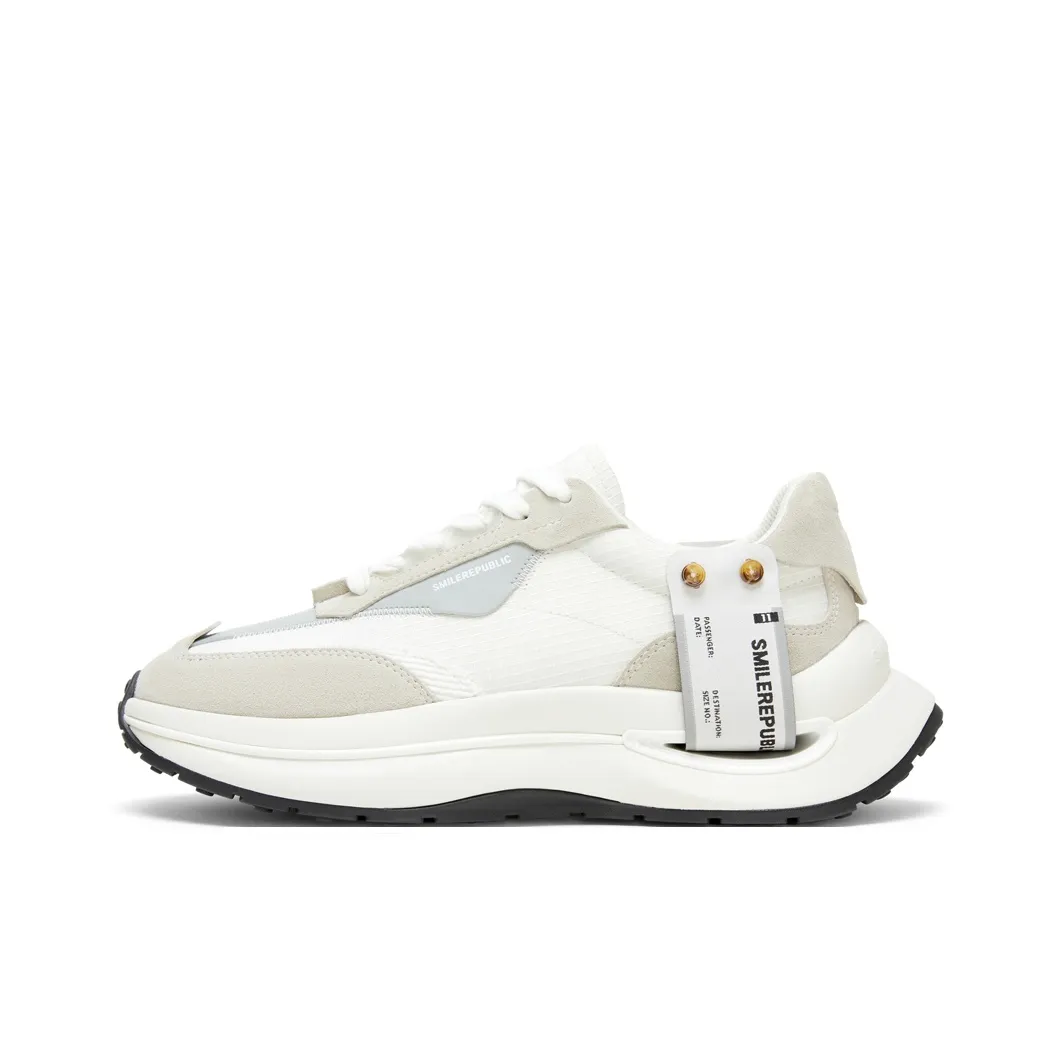 SMILEREPUBLIC Анти-скользящий и износостойкий увеличивающий высоту низкий топ повседневный унисекс серый и белый