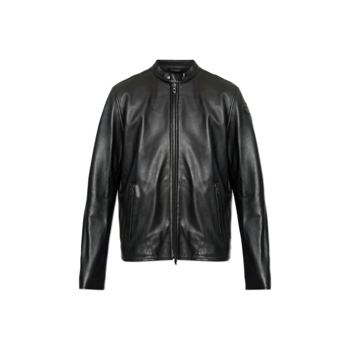 DIESEL Leather Jacket Men's Black