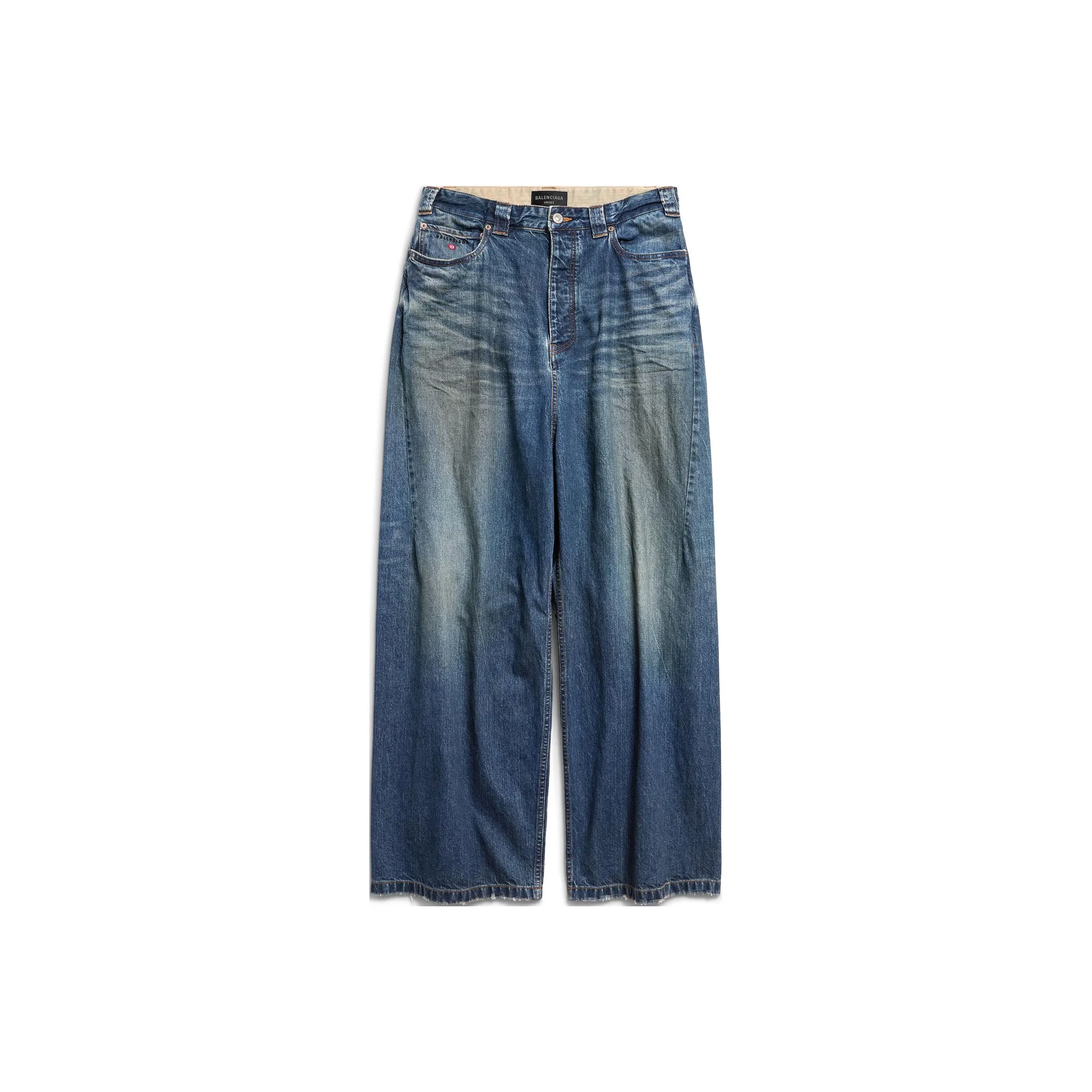 Balenciaga Baggy SS25 Jeans Loose Fit Style Men's Dark Blue