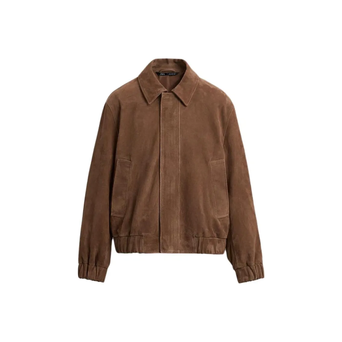 ZARA Leather Jacket Men's Brick Red