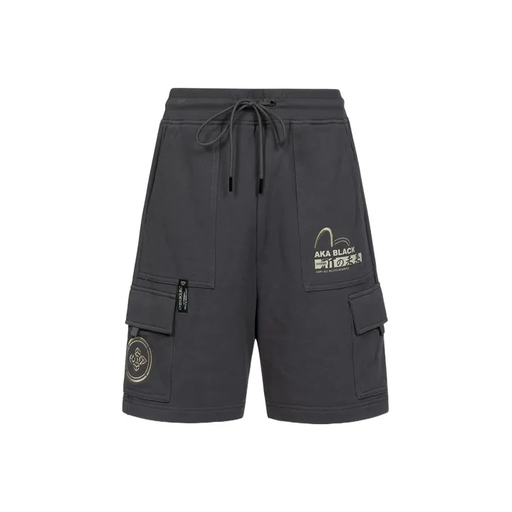 EVISU Карго Шорты Мужские Темно-Серые