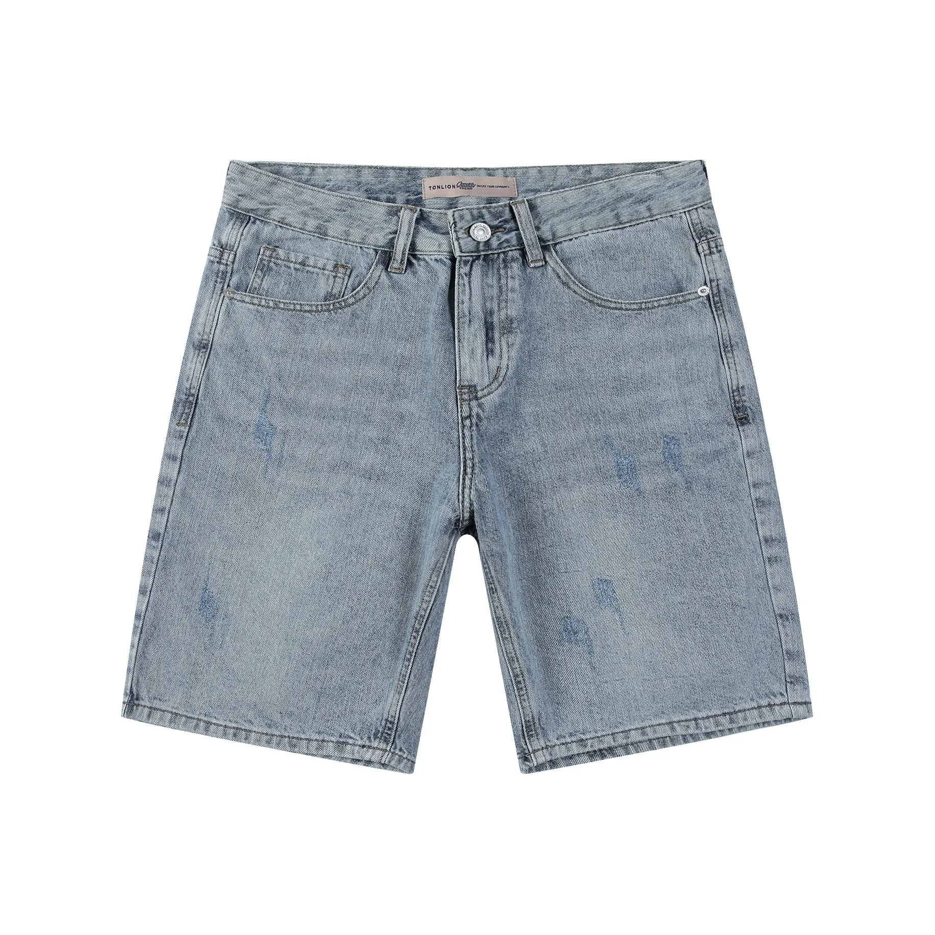 Tonlion Джинсовые шорты Мужские Светло-синие