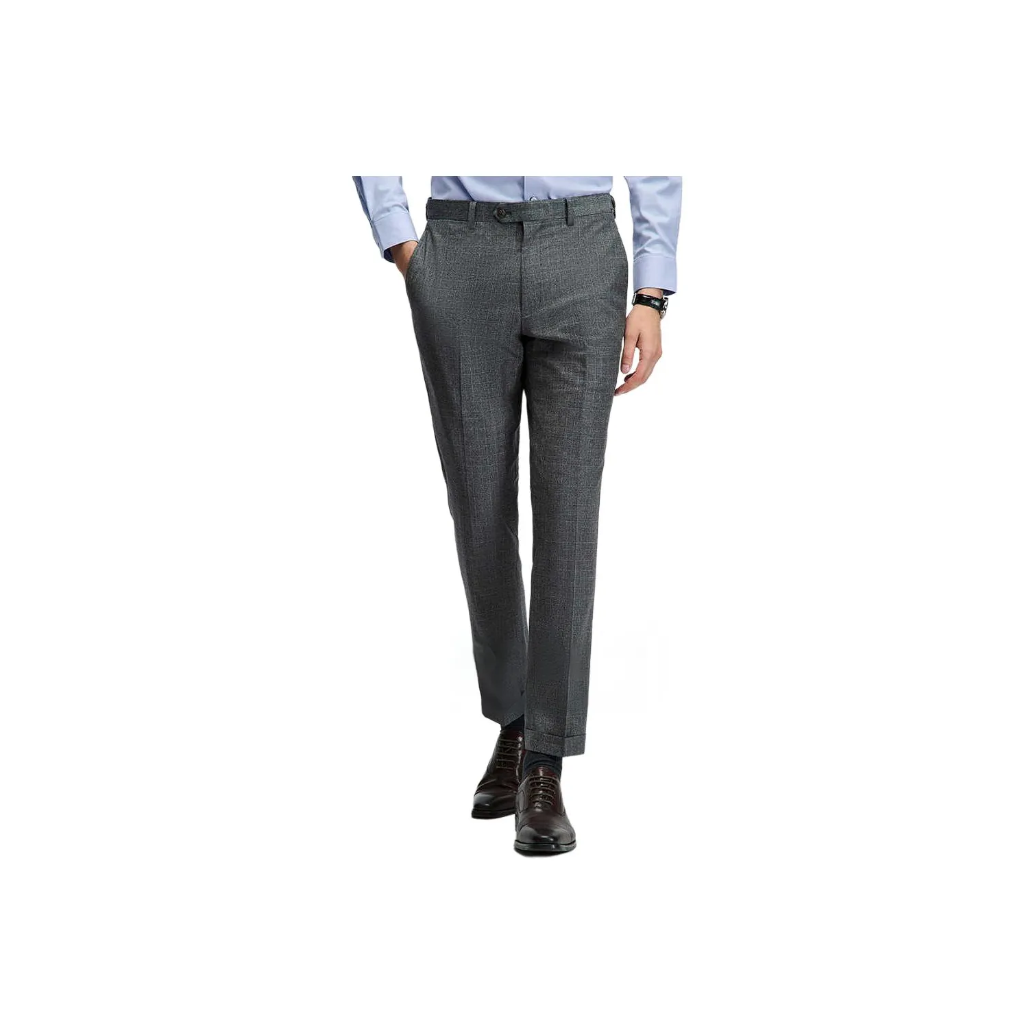 JODOLL Suit Trousers Men Elegant Gray