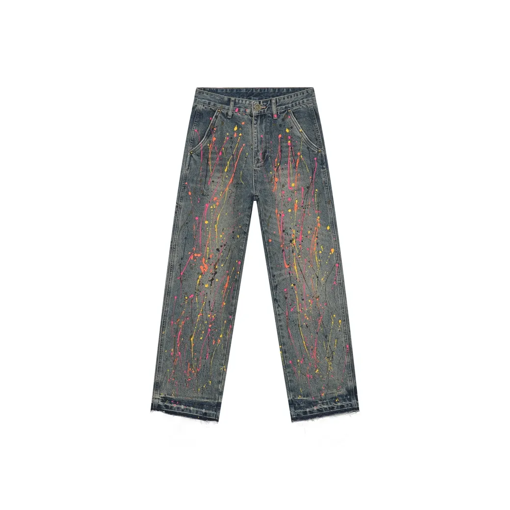 Voguo Relay Loose Fit Straight Cut Jeans Unisex Вогуа Релири Лос Фит Стрейт Крут Джинсы Унисекс