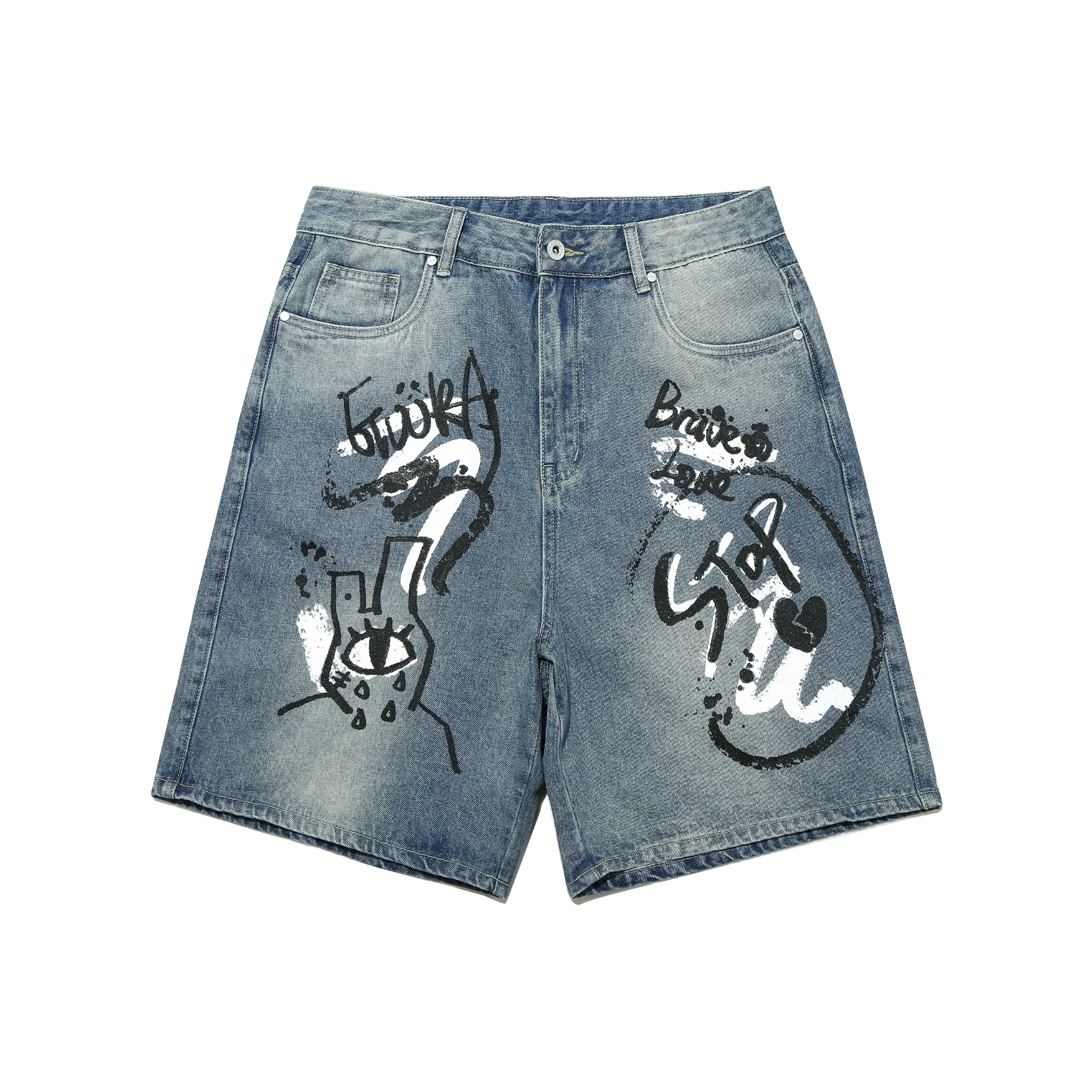 Guuka Casual Shorts Men's Denim Blue
