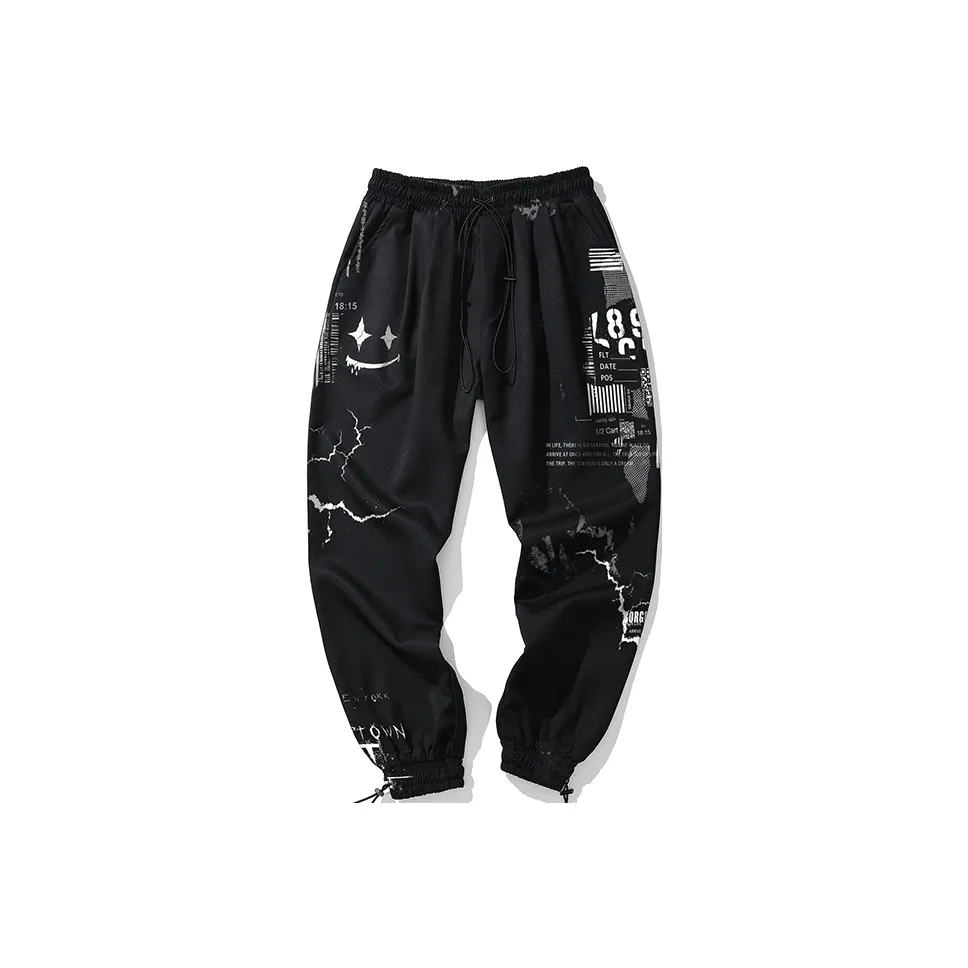 SANSYAS Черные Унисекс Повседневные Брюки