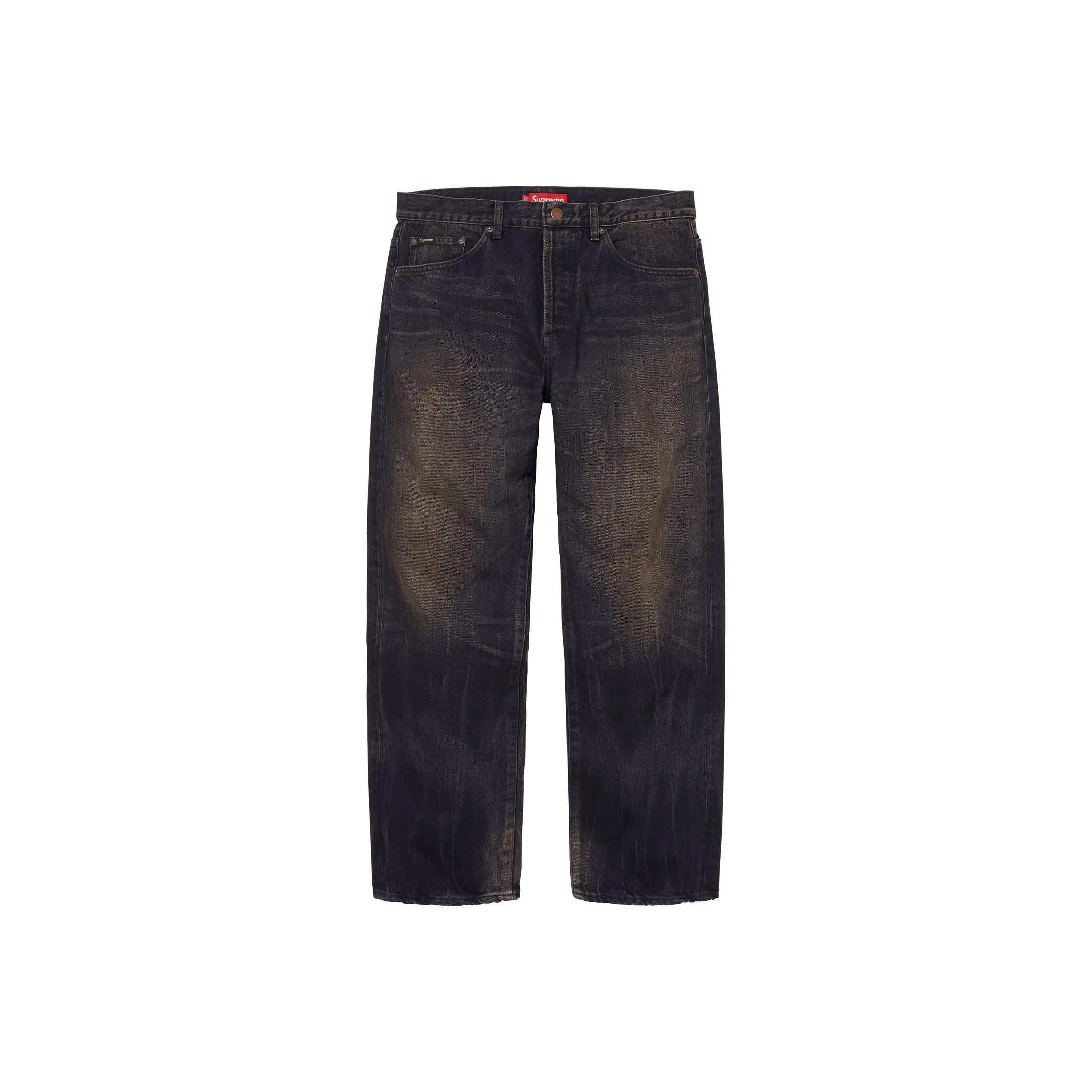 Supreme Distressed Loose Fit Selvedge Jean