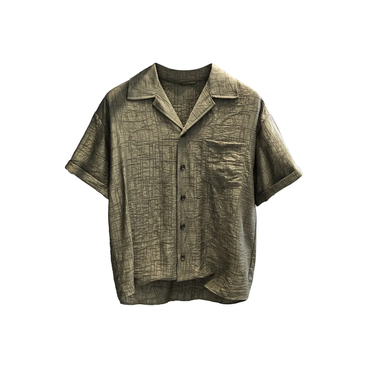 YGQPZHZ 2025 Лето Повседневная Рубашка Мужская