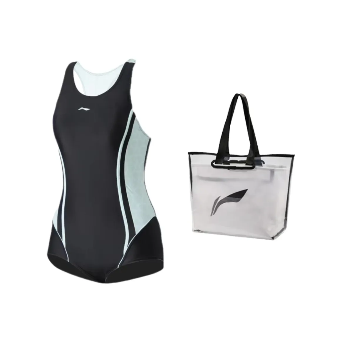 Лайнер Купальник Комплект Женский Черный Зеленый