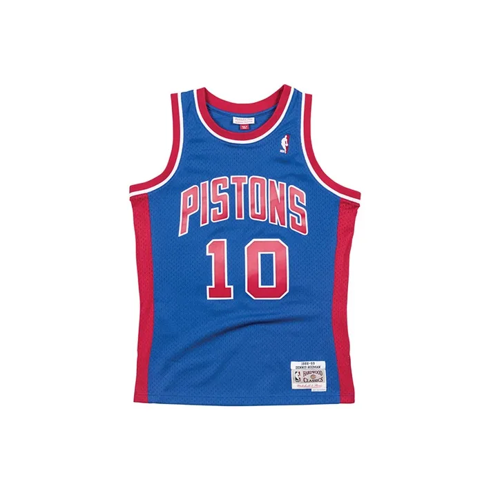 Mitchell Ness Синий Мужская баскетбольная футболка