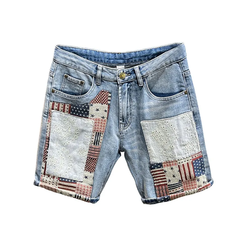 SANTASTIC Denim length shorts Men's Blue